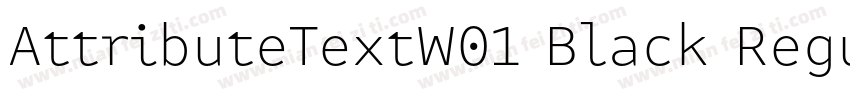 AttributeTextW01 Black Regular字体转换